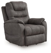 Prime Furniture - Ashley Furniture - Snowfield Living Room - Power Lift Recliner / Gunmetal - 1760912
